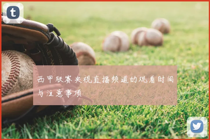 西甲联赛央视直播频道的观看时间与注意事项